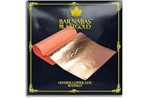 Barnabas Blattgold: Echte Kupferblätter in Profiqualität, 25 Blatt, 14 x 14 cm Booklet