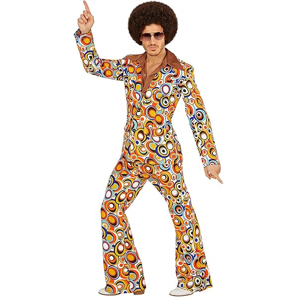 Herren Bodysuit Metallic - 70er Jahre Disco Overall Ganzkörperanzug