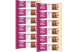 MaxiNutrition Creamy Core Protein Bar - Snack - Fat-Free, Low in Sugar - 15g Protein - Peanut Caramel, 182 kcal per Serving, 12 x 45g