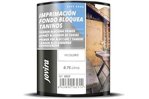 JOVIRA PINTURAS Apprêt Bloqueur de Tanins Primaire spécial incolore à base d'eau pour bloquer les taches produites par les tanins du bois. (750 millilitres, Incolore)