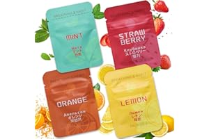 HOKHIM Vape Breathing Necklace Core Refills – 9-Pack for Mindful Breathing Necklace - for Breath Practice, Calming, Relaxation & Focus - Lemon, Orange & Strawberry