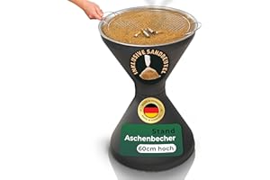 Novaliv Cendrier sur pied pour l'extérieur - Hauteur : 60 cm - Diamètre : 40 cm - Avec 1 sac de sable - Cendrier sur pied - Pour l'extérieur - Tamis en métal galvanisé - Support pour pause fumeur