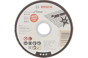 Bosch Professional BOS-2608603169 - Disco abrasivo de Corte Recto Standard Inox: 1115mm x 1mm x 22.23mm, Nero