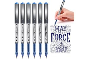 ‎GELANTY Gelanty Tintenroller Stifte, 6 Stück Blau Gelstifte Gelschreiber, 0,5mm Gel Kugelschreiber für Schreiben, Journaling, Notizbuch, Bürobedarf für Schule und Geschäft & Skizzieren
