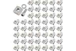 alwaiiz 50 Piece M6 T-Nut Carbon Steel T Slot Set for Aluminium Profile Extrusion Slot, Standard 30 Series Carbon Steel T Nut Slider Kit (M6/3030 Series)