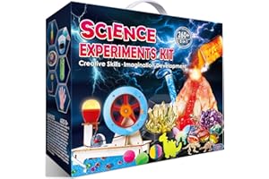 UNGLINGA 260+ Expériences Scientifique pour Enfants, Jouets éducatifs pour Projets S.T.E.M, Laboratoire de Chimie et Kit Volcan