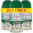 Elegant Automatic Spray REFILL – Jasmine – 300ML – Pack of 3, Triple Pack (300ML x 3 Pcs) – Air Freshener REFILL for Home And Bathroom, Made With ESSENTIAL OILS