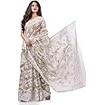 dB DESH BIDESH Women`s Rangabati Resham Dhakai Jamdani Pure Cotton Handloom Saree without Blouse Piece 5.5 Mtr