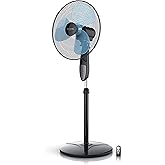 Standventilator 40 Cm Von ANSIO – Mit Fernbedienung, 8 Geschwindigkeiten, Timer Bis 8 H, Höhenverstellbar