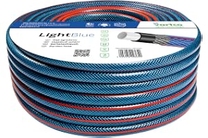 Vartco Light Blue 4-Lagers Vattenslang Trädgårdsslang Trädgårdsbevattningsslang Flexibel Slang Polyesterkorsfläta UV-beständi