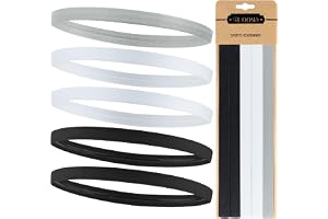Blooms 5 stycken sporthårband för män och kvinnor – elastiska hårband pojkar och flickor halkfritt silikonpannband barn unise
