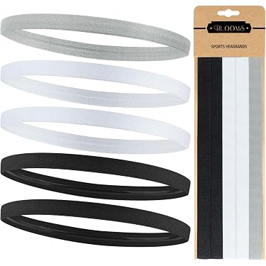 TERSE Fasce per capelli da donna, per sport, yoga, elastiche, in cotone, larghe
