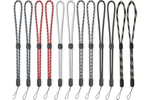 CRLLDPM 12 Piezas Correas de Muñeca Cámara Cordón de Mano con Correa para la muñeca Lanyard Finger Strap para Todo DSLR Digital Cámara Teléfonos Celulares Unidad Flash USB