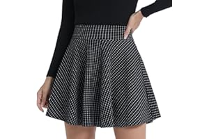 DJT FASHION Women's Basic Versatile Stretchy Flared Casual Mini Skater Skirt