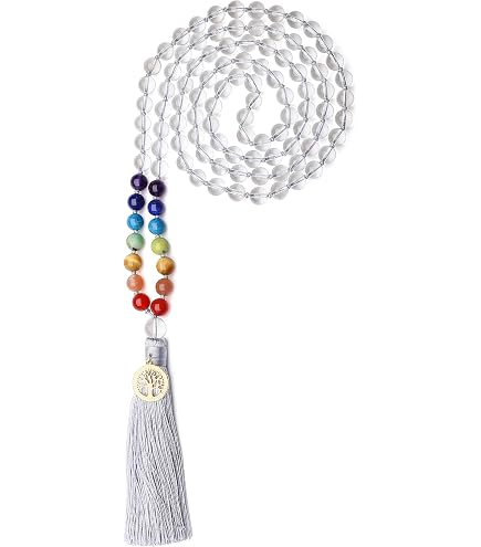 Collana da meditazione con lapislazzuli 108 Mala, lapislazzuli mala blu AAA naturale, collana con 108 perline di preghiera, braccialetto Mala annodato a mano, perline rotonde da 8 mm, Medio, Gemma