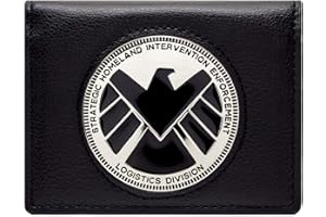 Marvel Avengers Agents of Shield Phil Coulson Badge Noir Portefeuille