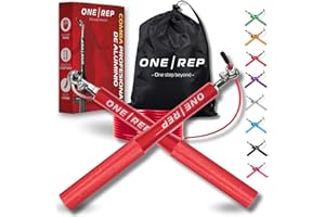 ONE REP Comba Crossfit Profesional de Aluminio - Speed Jumping Rope - Jump Combas Fitness con Rodamientos y Mango Antideslizante, Jump Rope, Cuerda Saltar, Jumping Boxeo. Para Mujer, Hombre