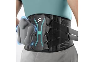 Fitomo Fascia Lombare Supporto Schiena, Cuscino di supporto 3D, Supporto Ergonomico e Stecche in Fibra di Carbonio per Lavoro, Sciatica, Postura