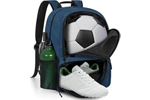 OUUTMEE Mochila deportiva para fútbol, baloncesto y voleibol, resistente organizador de pelotas y zapatos con compartimento separado para equipo deportivo, gran capacidad