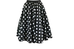 BRIGITTA Ladies Polka Dot Rock and Roll 50's 60's Style Skirt & Scarf