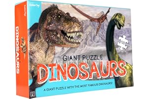 Barbo Toys - Géant Puzzle Dinosaures - Puzzle 120 pièces pour Enfants à partir de 3 Ans - Puzzle de Sol des Dinosaures Les Plus connus - Puzzle pour Enfants