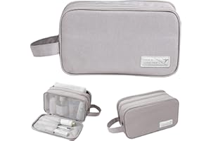Namenand Borsa da Toilette da Viaggio per Donna e Uomo,borsa da bagno, accessori da viaggio, astuccio per trucco, da donna, organizzatori di servizi igienici - Grigio