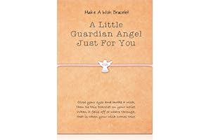 FIADA Braccialetto con Angelo Custode Bracciale Portafortuna in Argento Fatto a Mano con Ciondolo di Angelo in Metallo per Donne Ragazze Famiglia Migliore Amico Regalo di Gioielli di Compleanno