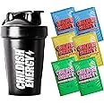 Childish Energy Drink Powder Starter Pack- Focus Boost 150mg Caffeine Drink - Clean Energy Drink Sugar Free - Pre Workout Energy Juice - Sports Running Drink - 6 Packs & Shaker