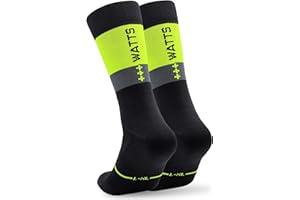 NORTEI Calcetines Ciclismo Altos Deportivos Hombre y Mujer - Calcetines Running Triatlón Gym Crossfit - Acolchados, Transpirables, Sin Costuras, Compresivos