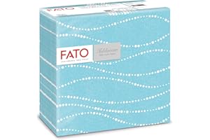 Fato, Servilletas de Papel Seco, Airlaid, Efecto Textil, Paquete de 50 Servilletas, Formato 40x40 dobladas en 4, Decoración Perlas Alaska