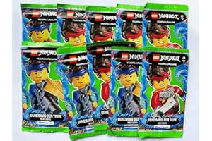 LEGO 10x Booster Pack Ninjago Trading Card Game Geheimnis der Tiefe Next Level Blue Ocean Sammelkartenspiel 50 Karten - verpackt Tüte