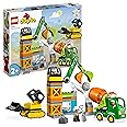 LEGO DUPLO Town Cantiere Edile con Bulldozer, Betoniera e Gru Giocattolo per Bambini e Bambine da 2 Anni, Giochi Educativi e 