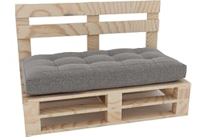 Lermowood Palettenmöbel Mpe Bank 100 x 60 cm Natur | Europaletten Indoor und Outdoor Lounge Gartenmöbel Holz Gartenmöbel Set Lounge Möbel Terrasse Balkon Loft Stil Paletten