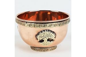Indian Consigners Small Altar Witchcraft Serving, Offering or Smudging Bowl (Tree Of Life Bowl), (ICCB)