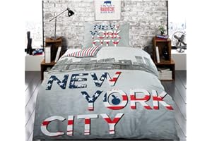 Nimsay Home New York City Reversible Duvet Cover and One Pillow Case Bedding Set (Single)