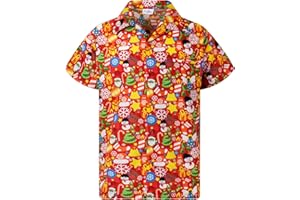 King Kameha Men's Beach-Shirt Short-Sleeve Casual-Button-Down Hawaii-Vacation