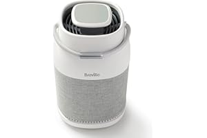 Breville, BAP007, Purificatore d'aria Light Protect a 360°, Filtro HEPA Silenzioso H13 True, Rimuove Polvere, fumo, Polline, 3 Velocità, Modalità Notturna, Bianco