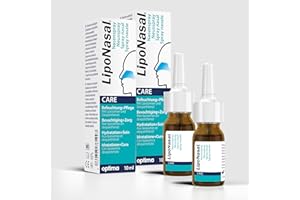 ‎LIPONASAL LipoNasal Nose Care, Nose Spray Children and Adults for Moisturising and Care of the Nasal Mucosa, with Dexpanthenol, No Preservatives, 2 x 10 ml (Pack of 2)