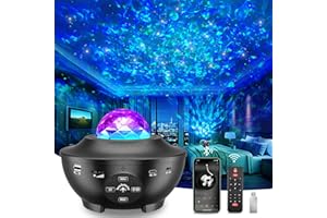 TOGAGA Galaxy Projector, Star Projector with Bluetooth Speaker, 3 in 1 Night Light Projector with Remote Control, Galaxy Projector Light for Bedroom Suitable for Party, Holidays, Halloween, Christmas
