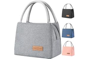 NHHEO Borsa Frigo Termica Piccola, per Ufficio lavoro Scuola Viaggi Campeggio All'aperto Picnic (5.5L, Grigo)