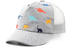 JANGANNSA Casquette de Baseball pour Enfants Dinosaure Corne d’été UV Chapeau pour Enfants pour garçons Filles 0-8 Ans