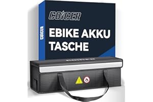 COICER Sac ‌à Batterie de Vélo Électrique, Boîte de Protection Résistante Au Feu pour Les Batteries, Sac ‌à pour Vélo ‌à Batterie Lipo, Sac Sûr pour Vélo Électrique de Stockage de Batteries XL-56x23x24,5 cm