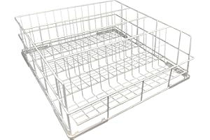 Morleos Spülkorb Drahtgitterkorb 500x500 mm - 4 Reihen Gastronomie Professional Gläserspülkorb vers. Größen und Reihenanzahl auswählbar