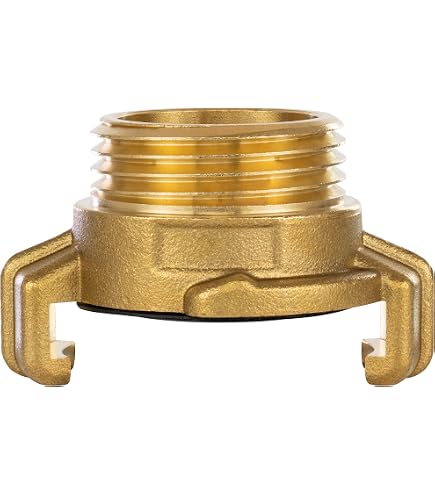 POPPSTAR 2X Raccord D’Aspiration Et Haute Pression En Laiton - Système Geka 1/2 Pouce Pour Tuyau 13 Mm Avec Joint Et Contre-écrou