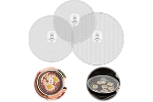 Haisheng 3 Stück Edelstahl Spritzschutz Spritzer Schirm Bratpfanne Deckel Rostfreier Spritzschutzdeckel Spritzschutz für Bratpfanne Küchen Bratpfanne Öl Wasser Proofing Deckel