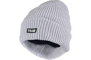 THMO - Damska zimowa ciepła ciepła termiczna 40 g 3M Thinsulate izolacyjna czapka szenilowa z podszewką