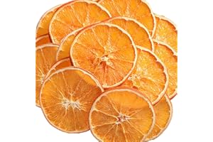 Mkostlich Tranches d'orange Séchées en vrac, Rondelles d'orange Séché, Tranches d'agrumes Séchées Naturelles pour Décoration de Noël/Bricoler, Roues d'orange Déshydratées (250 Gramms)