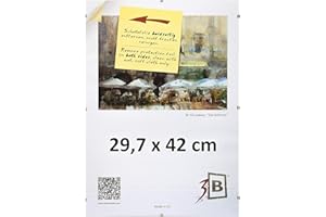 3-B Lot de 5 Cadres - Clip 29,7x42 cm (A3) - Cadre à Clip avec Verre Acrylique