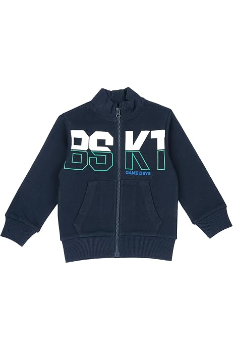 Sweat Enfant Chicco à Fermeture Éclair - 100% Coton Doux - Lavable Machine - Taille Garçon - Conçu En Italie