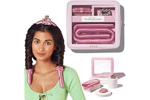 SILKE LONDON SILKE Heatless Curlers Headband | 100% Luxurious Heatless Curls | Silk Curlers No Heat - Big Bounce, No Effort | Silk Heatless Curler | Easy & Effortless - No Heat (Pink)